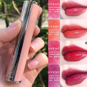 纪梵希新款小粉皮粉色小羊皮301/302/303/304新款透明唇蜜