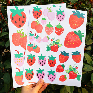 小草莓纹身贴