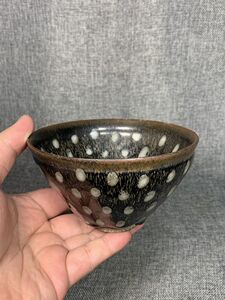 【闽越会馆】宋代建窑供御款鹧鸪斑盏,银兔毫束口盏银毫建盏茶盏