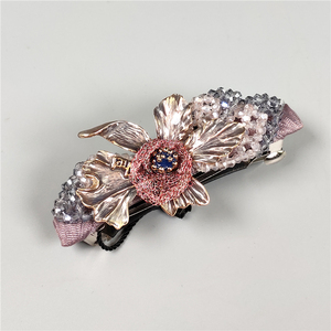 【国内代购】茜~子she唯美滴油花朵串珠弹簧夹发卡头饰专柜正品