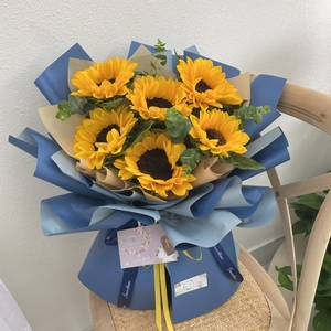向日葵鲜花花束现做现送 重庆南坪会展花店 以下图片均可以做