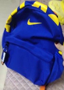 Nike耐克双肩包蓝色双肩包休闲男女同款背包小学生书包 帆布
