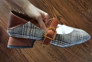 leperfel 丽柏斐儿 法式棕色复古单鞋 38码 穿过