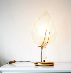 中古vintage复古穆拉诺玻璃树叶台灯  artdeco风