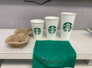 星巴克纸杯一次性店用纸杯咖啡塑料冷杯外卖专星送杯子 都是正品