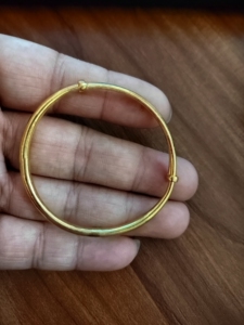 梦金园万纯金足金9999儿童手镯,12.06克,挺新