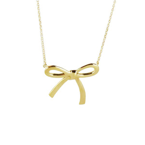 9新]tiffany蒂芙尼女士黄金蝴蝶结项链锁骨链747