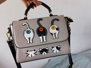 熊女包双肩包2020新款潮百搭时尚可爱萌斜挎包三猫正品包包1人付款