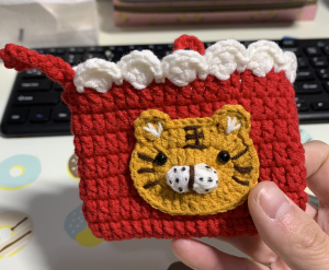 钩针编织成品公交卡证件卡包卡套 小老虎