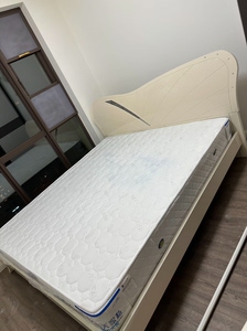 九天家私一套床带床垫带一个床头柜  99新 自提