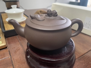 达观说器,王锡珍作品,百目老紫泥,用熟普泡养,介意的勿拍!