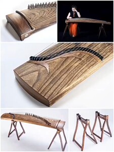 正品带发票采乐古筝山水纹挖筝武陵比翼考级艺考演奏收藏级手工古