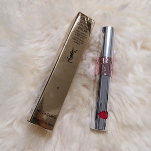 全新ysl圣罗兰莹亮纯魅液体唇膏爱心银管8号色