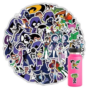 50张美剧动画少年泰坦涂鸦贴纸防水行李箱笔记本滑板贴纸贴心画