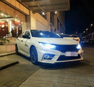 思域fc450前杠前铲大包围烤漆fc450前杠前包围思域蜂窝