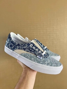 vans牛仔蓝拼接