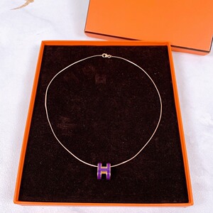 现货hermes爱马仕 cage项链 合金珐琅h字母 9_阿里巴巴找货神器