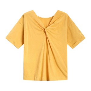 堡狮龙bossini女装夏季新款纯棉短袖T恤女薄款韩版时尚扭