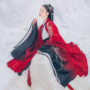 【出】汉尚华莲 绝版赤魂大袖 化羽一套