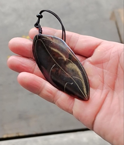 一叶暴富天然黑驴蹄子吊坠挂件饰品雕刻手把