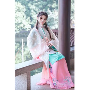 清辉阁- 传统汉服 闺门披蓬莱袄八仙裙仙姿全套刺绣