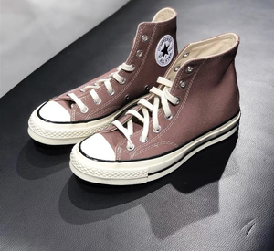 匡威 1970s 豆沙色暗粉三星标高低帮男女鞋帆布鞋1685