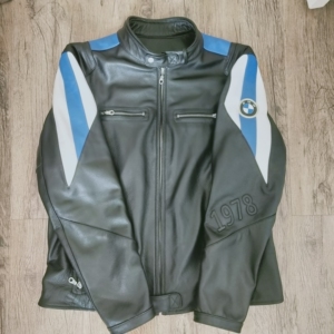 宝马俱乐部机车服头层牛皮真皮皮衣男大码立领机车皮夹克男装外套