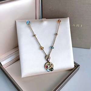 99新67宝格丽 astrale系列彩宝镶钻项链