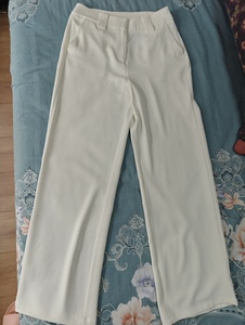 全新M码夏季白裤子，很有垂感