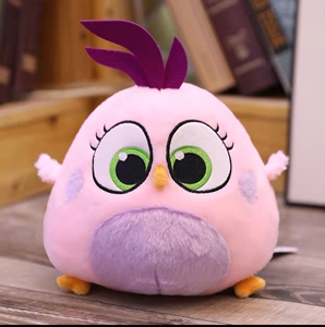 澳捷尔正版愤怒的小鸟粉色佐伊公仔可爱小鸟挂件玩偶毛绒玩具女生