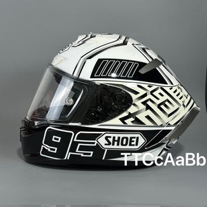 shoei x14系列白蚂蚁赛道版93号摩托车头盔机车全盔男