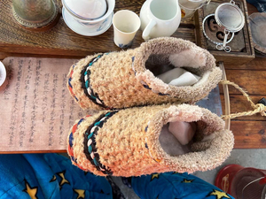 收藏品全新 老物件 冬季草鞋 芦花鞋 芦花靴