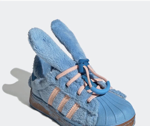 adidas蓝兔子毛茸茸贝壳头球鞋14cm