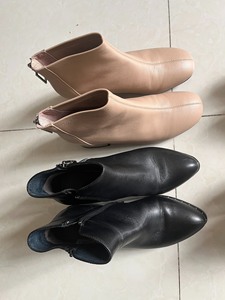 全新康莉女靴，34码，跟高4到5厘米。黑色薄绒里的靴子穿过一