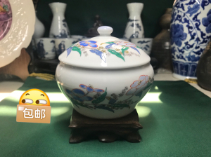 日本锦松梅弥右卫门,海淘日本有田烧锦松梅小罐,锦松梅弥右卫门