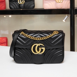 香港代购真皮cg链条包包女2023新款春夏时尚流行洋气百搭斜