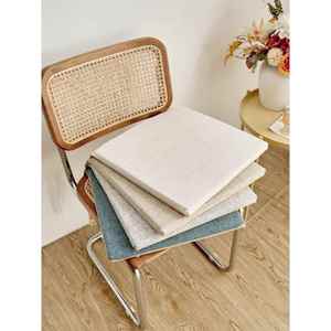 冰丝麻棉麻新中式北欧现代海绵坐垫椅子垫家用办公室学生软垫定做