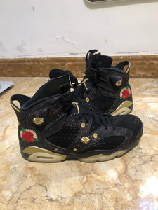 aj6cny中国年烟花牡丹刺绣44码正品正品正品!鞋子自定
