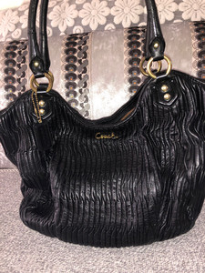 coach女包 蔻驰麦迪逊f23928褶皱真皮手提单肩女包