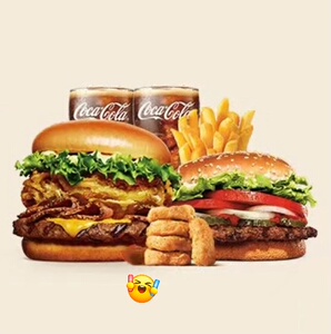 汉堡王 大皇堡大嘴安格斯双人套餐 代下单