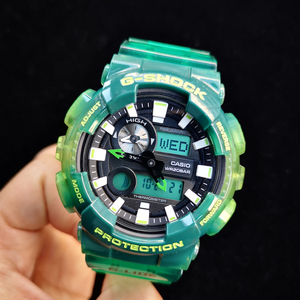 95新卡西欧稀有款gax-100msa绿色透明果冻