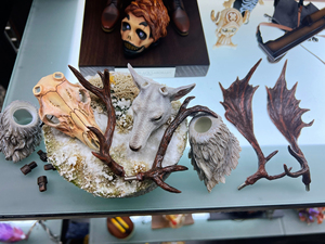 black13park b13 异色鹿 白鹿 动物头雕 鹿头