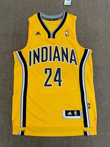 保罗乔治步行者客场主场黄色绝版24号球衣