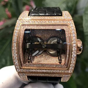 8新]昆仑手表男金桥系列18k金后镶钻自动机械男士手表