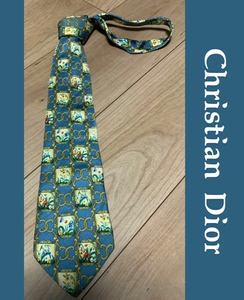 预售 正品中古代购Dior法式相框图腾真丝领带