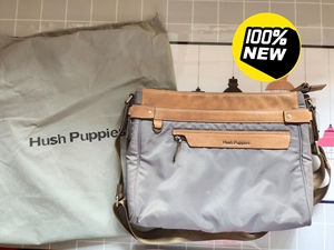 Hush Puppies暇士步公文包商务单肩斜挎包手提包电脑