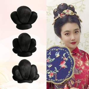 古代造型儿童汉服光面发型牛角馨语古装造型假发20
