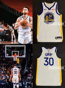 库里勇士队主场白au球员版球衣   经典主场白配色