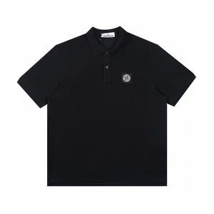 石头岛stone island小标logo专柜款polo衫短