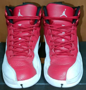正品,耐克乔丹aj12 红白og .货号:130690